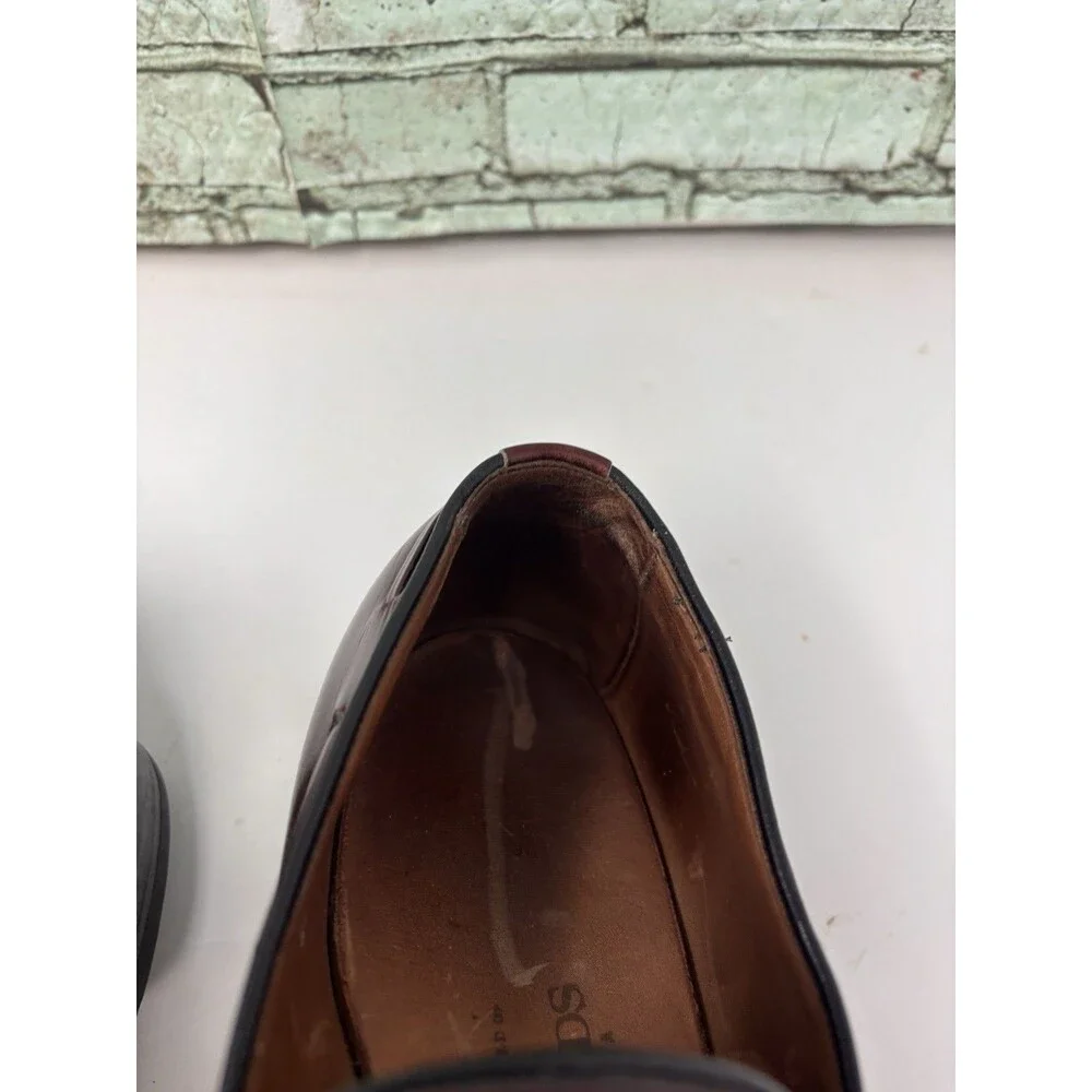 Allen Edmonds Saratoga Tassel Loafers 14 AA  Narrow Burgundy Oxblood Leather USA